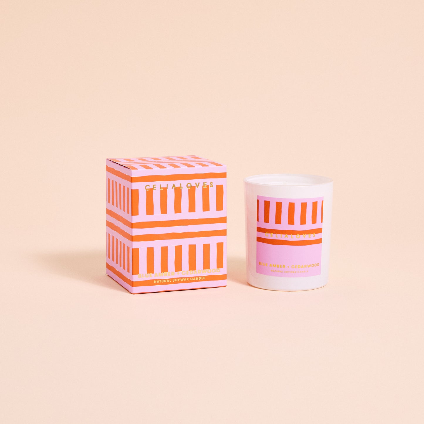 Celia Loves - Blue Amber + Cedarwood Candles