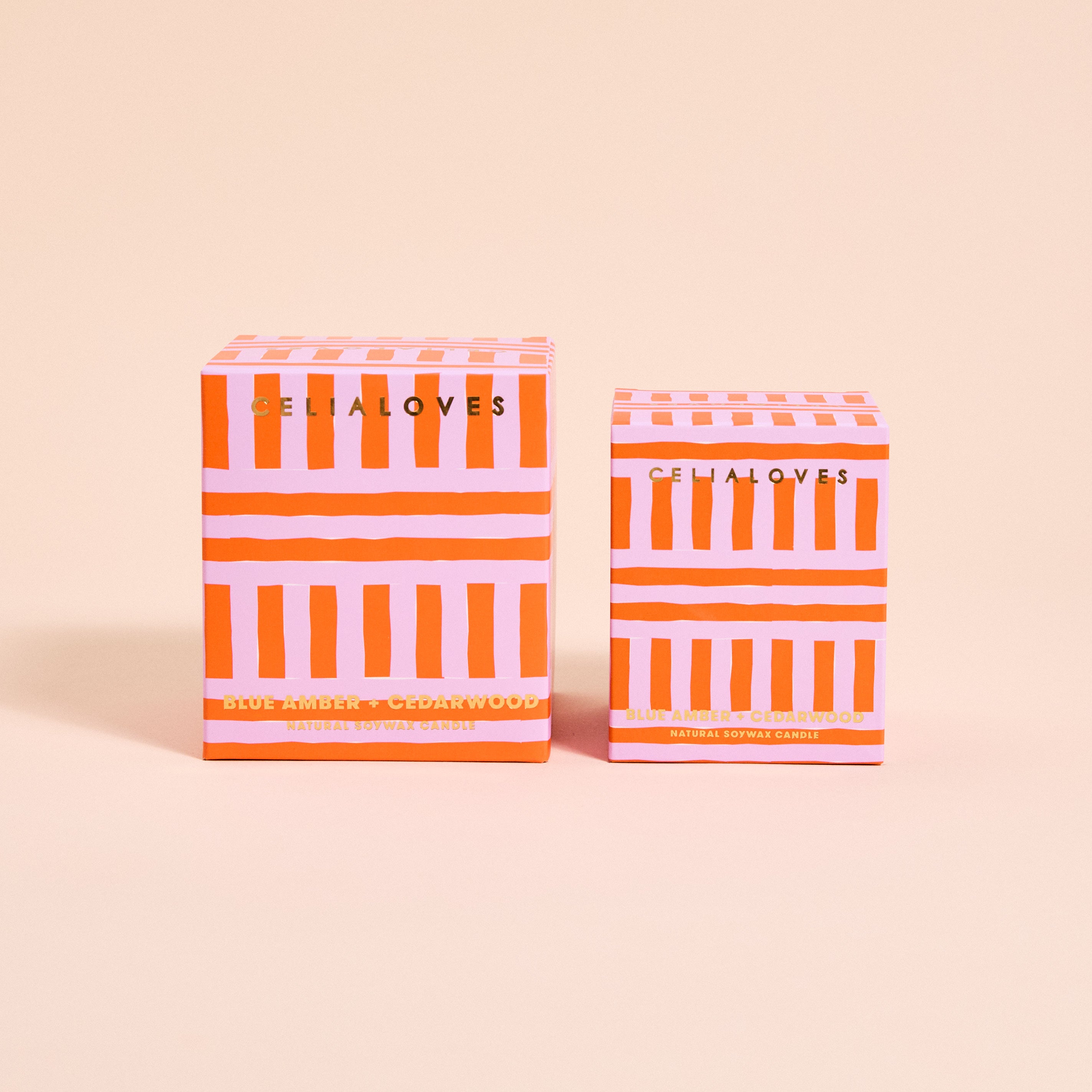 Celia Loves - Blue Amber + Cedarwood Candles